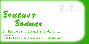 brutusz bodnar business card